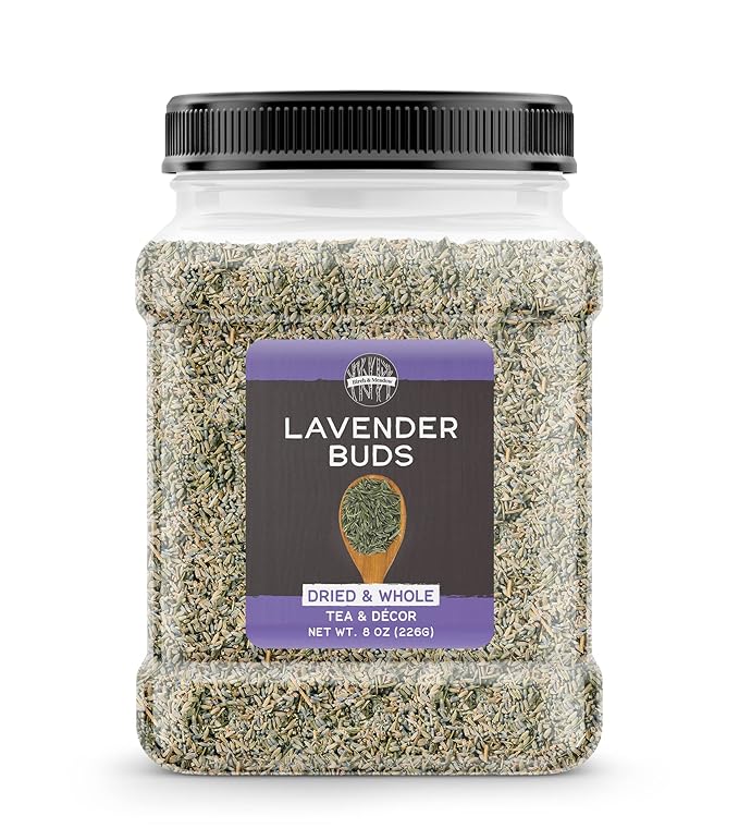 Birch & Meadow 8 oz of Dried Lavender Buds, Tea Additive, Home Décor