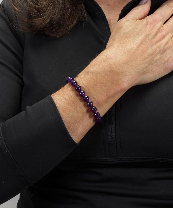 Cherry Tree Collection - Small, Medium, Large Sizes - Gemstone Beaded Bracelets For Women and Men - 8mm Round Beads