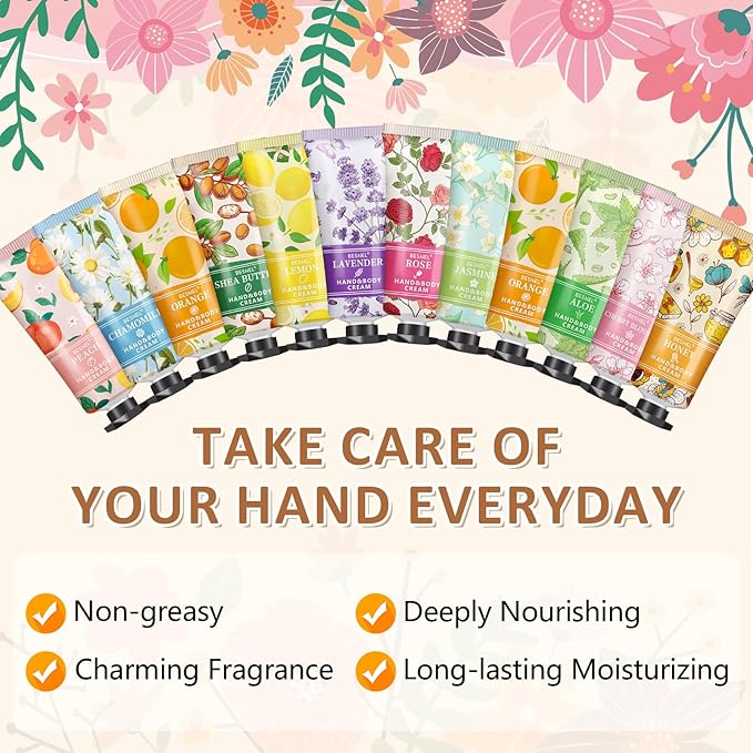 120 Pack Hand Cream Gifts Set For Women, Mini Hand Lotion Travel Size in Bulk for Dry Cracked Hands, Graduation Gifts, End of Year Teacher Appreciation Gifts, Thanksgiving Gifts, Party Favors