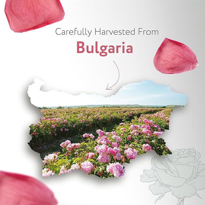 HBNO California Bottled Organic Rose Water for Face Huge 16 fl oz (480ml) Value Size - USDA Certified for Face - Pure Rose Water for Hair - Rosewater for Skincare, Haircare