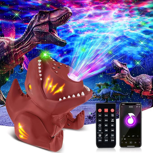 Dinosaur Night Light-Projector,22 White Noises+316 Color Modes Galaxy-Lights for Bedroom, Bluetooth Speaker Light for Bedroom, Star-Projector Galaxy Light