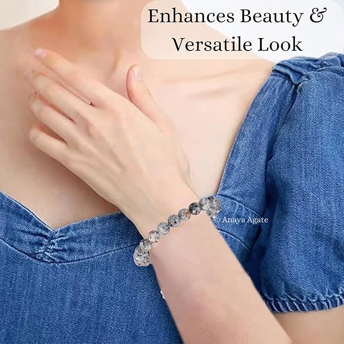 Energy Protection Crystal Handmade Adjustable Bead Bracelet Perfect for Men, Women’s Gift - Gemstone Healing Stretch Bracelet Pulsera Para Hombre Mujer Stocking Stuffer