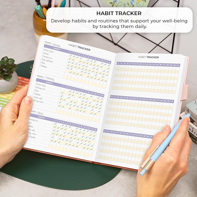 Clever Fox Four-Minute Journal – Daily Positivity Journal with Prompts – Motivational Affirmation, Mental Health & Habit Tracker (Light Pink)