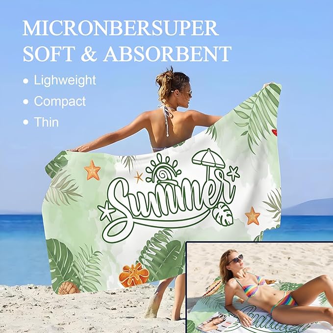 Self Care Gifts for Women - Inspirational Summer Sports Gifts Basket with Beach Bag, Beach Towel, Water Bottle and Spa Relaxation Essentials, Birthday Gifts for Her Wife Mom Sister Friends