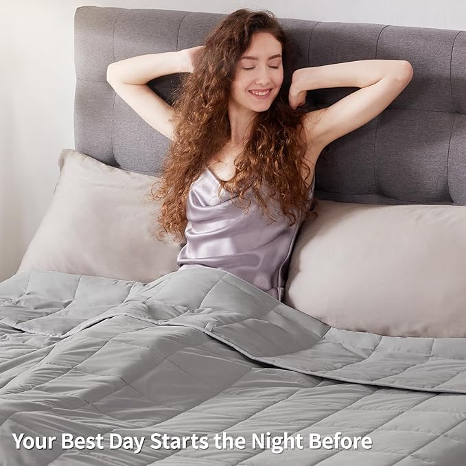 anfie Weighted Blanket(48"x72" 15lbs Twin Size),Ultra Soft and Cozy Cooling Weighted Blanket for Adult,Heavy Blanket with Machine Washable Soft Blanket