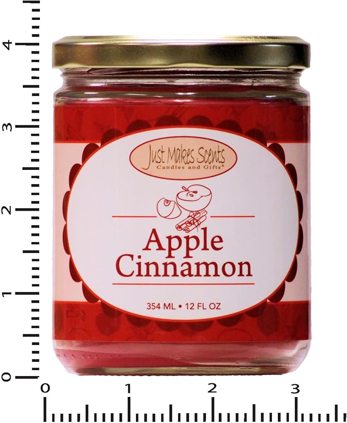 Apple Cinnamon Scented Candles | Amazing Fall Fragrance by Just Makes Scents (12 oz)