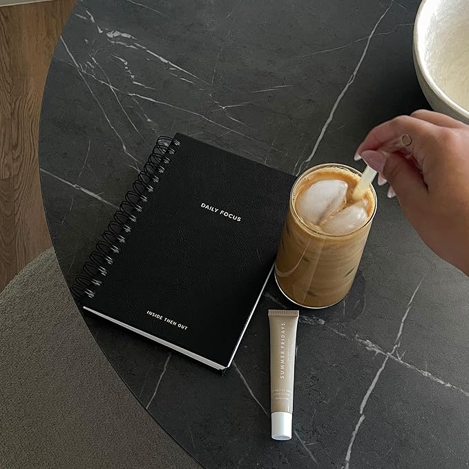 INSIDE THEN OUT 2023 Daily Focus Planner - 6 Month Undated Planner for Productivity, Goal Setting, Intention - Monthly, Weekly, Daily Task Pages - Simple & Minimalistic - Motivation Gift for Women Men