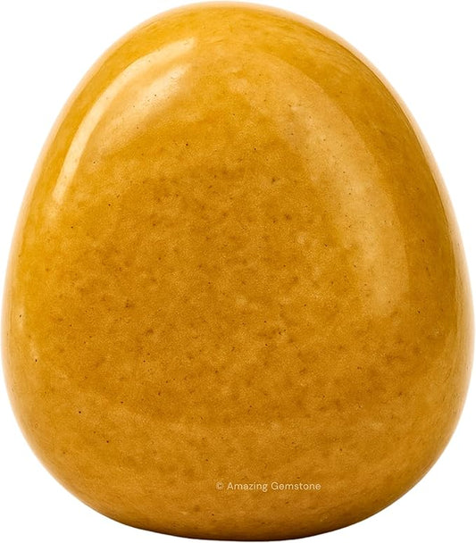 Amazing Gemstone Yellow Jasper Crystals and Healing Stones Tumbled - 1 Oz Yellow Jasper Stone, Natural Healing Stones for Energy Balance, Stress Relief - Polished Gems Rocks