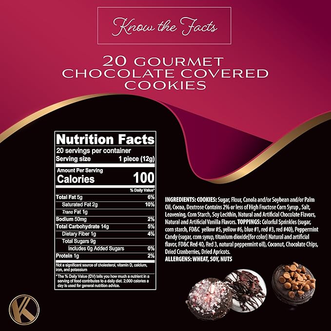 KREMERY Creamy Chocolate Cravings - Diwali Sweets Hamper Chocolate Covered Sandwich Cookies & Cream Gift Basket, in Elegant Gift Box (20 Cookies, Assorted Sweet Toppings)