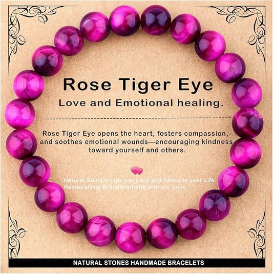 AD Beads 4mm6mm8mm10mm Handmade Bracelet - Natural Gemstone for Peace and Tranquility - Meditation, Yoga, Healing and Energy Gift for Unisex