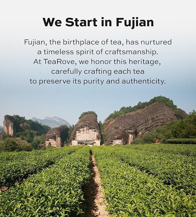 TeaRove Tea Sampler Gift Box - The Road Ahead Collection, Fancy Chinese Full-Leaf Tea Assortment Variety Pack, Black, Oolong, Jasmine Green & Herbal Teas, Hot or Iced, Self Care Gifts for Teas Lovers