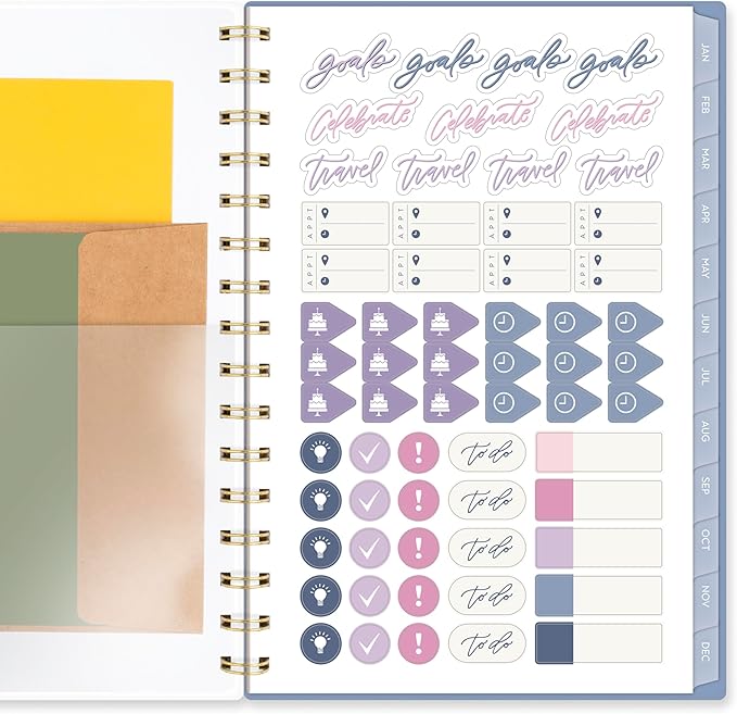 Cambridge 2026 Planner by Leah Bisch, Weekly & Monthly, 5.5" x 8.5", Small, Calista Floral (LB40-200-26)