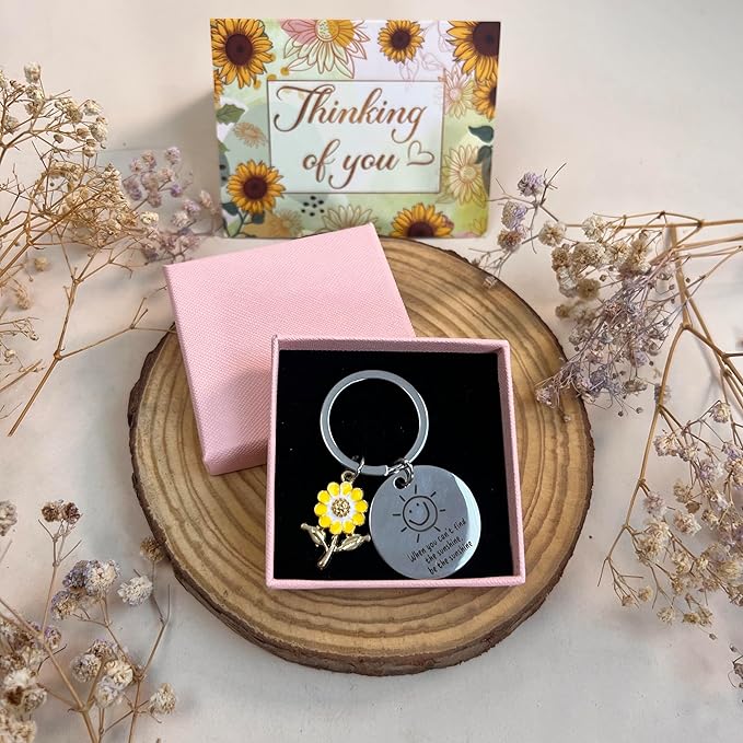 Gossby Gift Basket for Women - Happy Birthday Gift Set for Her, Mom, Sister, Friend, Coworker, Teacher - Get Well Soon, Appreciation, Thinking of You Sunflower Package - Thank You for Listening