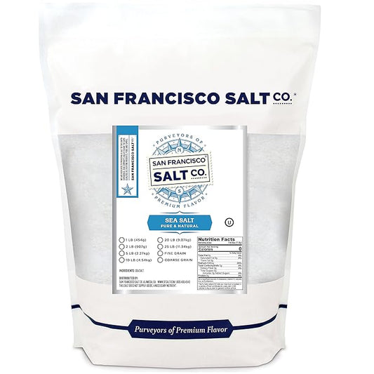 Gourmet Sea Salt - 5 lbs. Bulk Medium Coarse Grain by San Francisco Salt Company