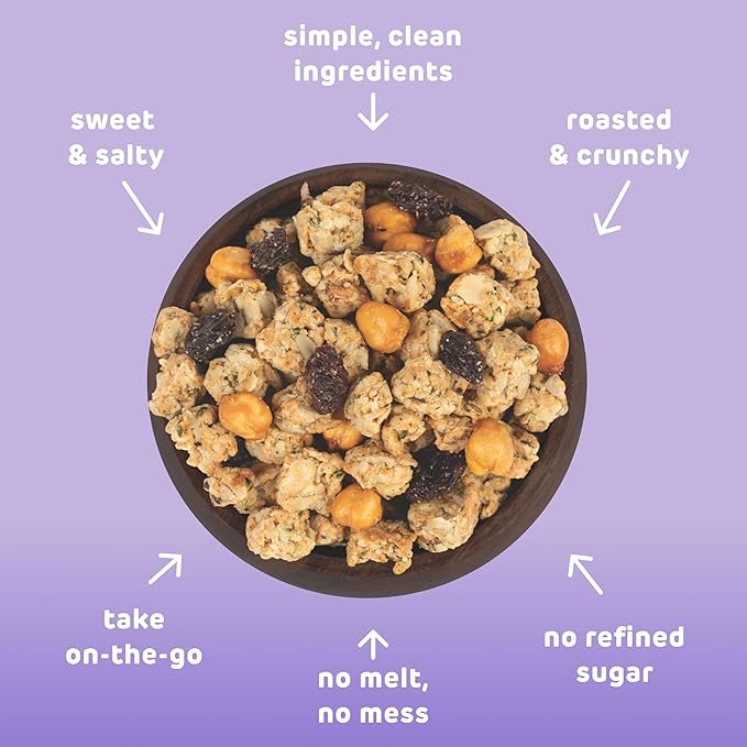 Absurd Snacks Chickpea & Granola Crunch Mix, Rosemary Sea Salt, Nut-Free, Gluten-Free, Plant-Based, Good Source of Protein & Fiber, Top-9 Allergen Free Snack Mix - 8-Pack (1.5 ounce, 8 servings)