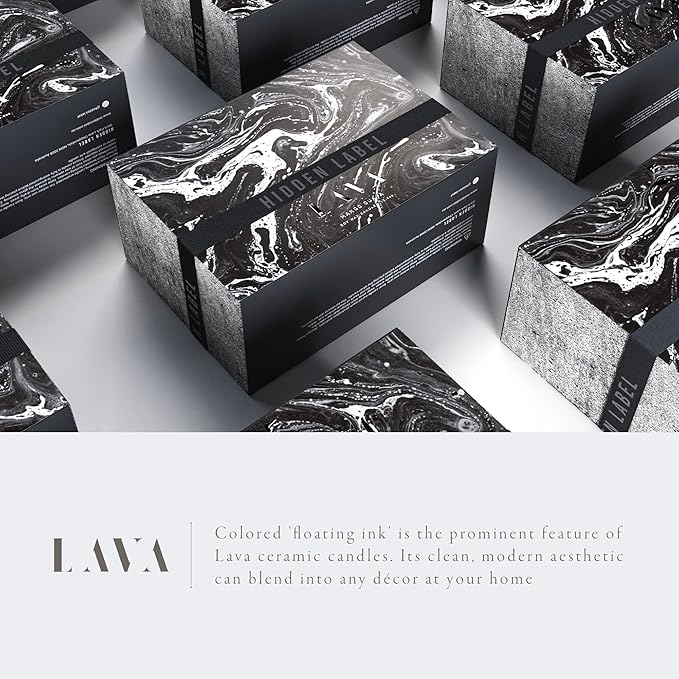 Hidden Label Scented Soy Candles, Large Candle 3 Wicks 14.8oz Mango Guava Ceramic Jar Lava Collection, Gorgeous Gifts for Birthday Thanksgiving Christmas