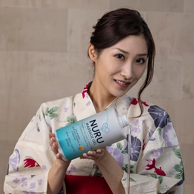 Nuru Massage Gel (33.81 fl oz) | Water-Based | Paraben & Glycerine Free | Formulated with Natural Seaweed, Green Tea, Liquorice Extract, Vitamin B5, & Organic Aloe Vera