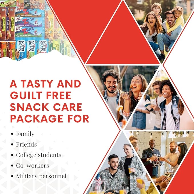 Jumbo Jumble Snack Box (25 Count) Gift Care Package Snacks Variety Pack for Adults Teens Kids Men Women school College Office Birthday (Healthy Set)
