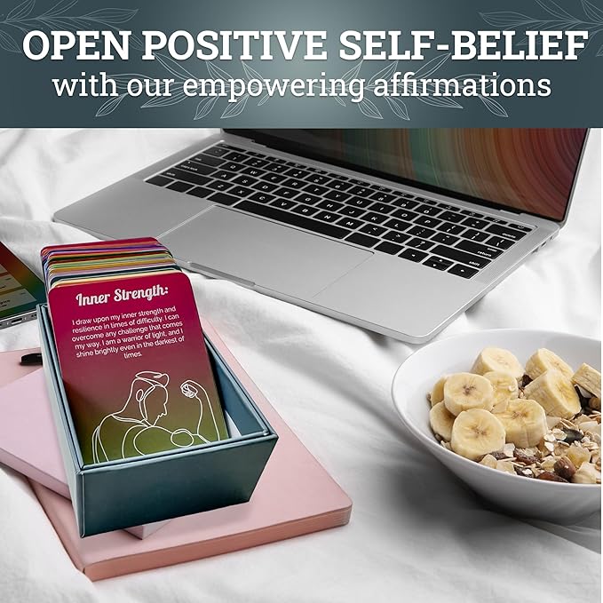 QUOKKA Rethink 95 Positive Affirmation Cards for Mindfulness | Inspirational Motivational Cards for Women, Men, Teens for Stress Anxiety Relief and Mental Wellness | Durable Self Care Card Set