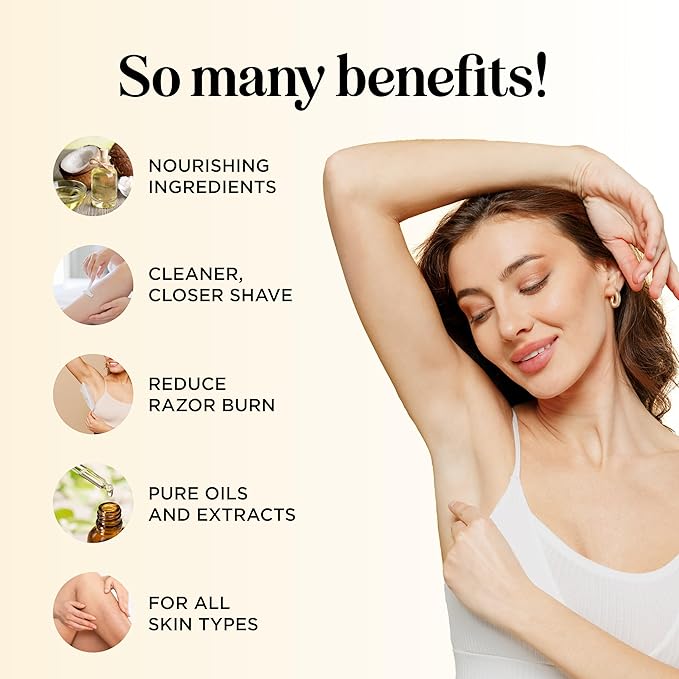 Bare Luxury Shaving Oil for Women - Lavender Shave Oil for Women for Legs Face Underarms and Pubic Hair & Skin - Silky Smooth Body Oil for Women's Shaving & Dermaplaning - Safe for Intimate Areas