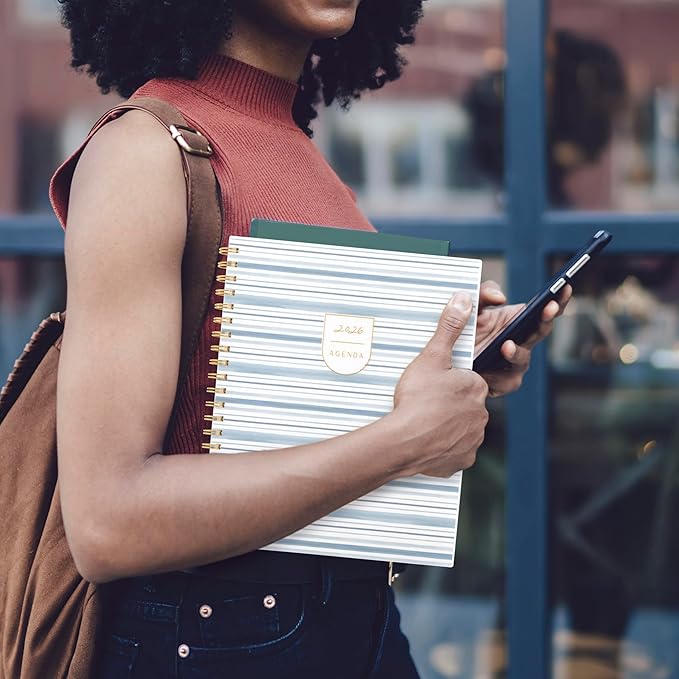 Cambridge 2026 Planner by Leah Bisch, Weekly & Monthly, 8.5" x 11", Large, Stripe (LB42-905-26)