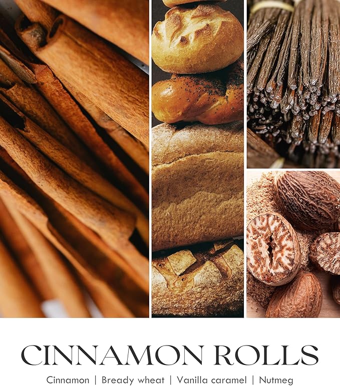 AOOVOO Cinnamon Scented Candles for Women - Aromatherapy Candle with Crystals Inside, 10oz Soy Candles for Home Scented, Birthday Gifts Candle for Women Mom