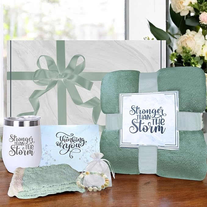 Get Well Soon Gifts for Women - Thinking of You Care Package for Cancer Recovery, Surgery, Sick Friend, Hospital Comfort, Chemo Care Treatment, Sympathy - Thoughtful Gift Box (Sage Green)