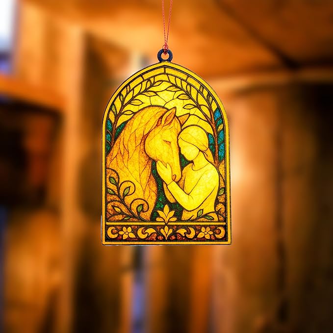 Horse ornament - Horse gifts for women - Equestrian gifts for women - horse decor - gifts for horse lovers girls - Christmas ornament - White elephant gifts - Xmas Tree Funny Decoration