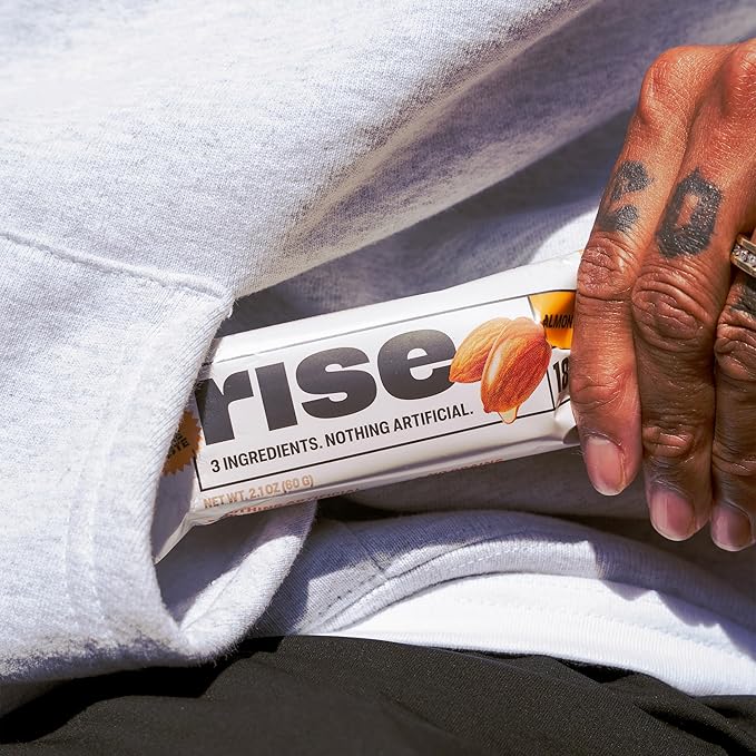 Rise Breakfast Whey Protein Bars Almond Honey, 18g Protein, 2.01 oz (12 Pack)
