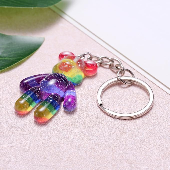 Pocket Bear Hug, Anxiety Relief Gifts for Women Men, Mental Health Positivity Gifts for Anxious Friend, Thinking of You Gift, Comforting Gift for Son Daughter Back to School, Rainbow