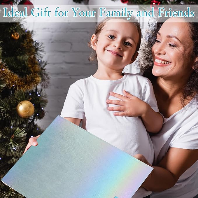 Chunful Foldable Backstage Mirror with Handle Holographic 33.5 X 13.4 Inch Folding Hanging Mirror Rectangular for Travel Dance Bag Home Fitness Spa Gift for Dancers(Blue)