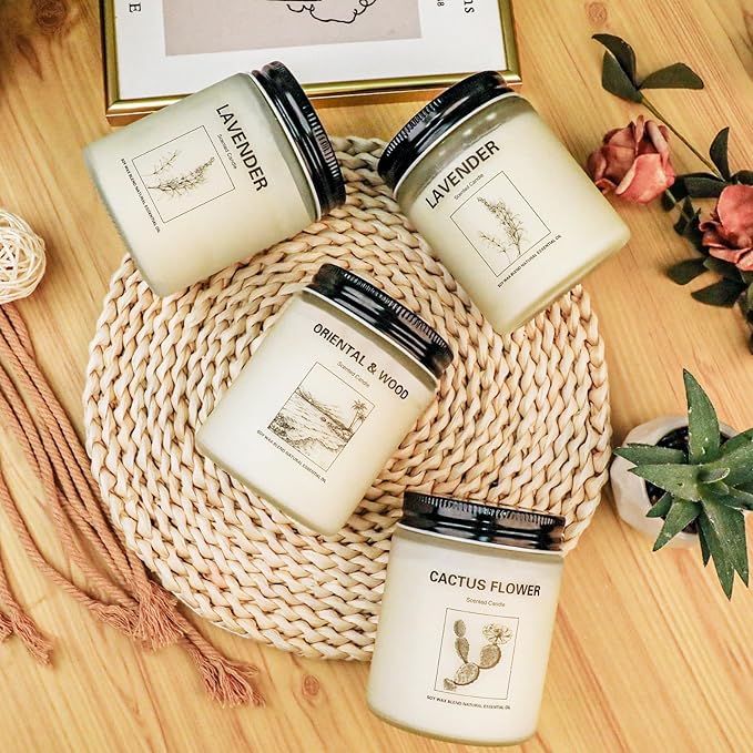 LOSNYA Scented Candles Set, 6 Pack 42OZ Aromatherapy Candle Gifts for Women, Lavender Candles, Natural Soy Wax Long Lasting Candle Gifts for Birthday Mother's Thanksgiving Day
