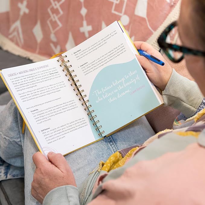 Journals for Women - Inspired to Be Me Journal - Self Care Gifts for Women - Journal Planner with Weekly Intention & Reflection Pages - Gift for Women's Personal Growth & Healing Journey