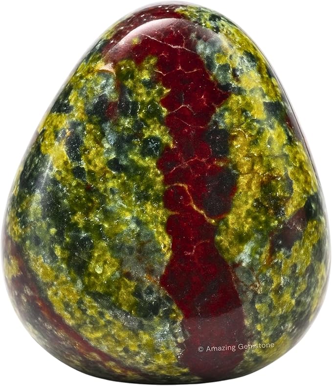 Amazing Gemstone Dragon Bloodstone Crystals and Healing Stones Tumbled - 1 oz Dragon Bloodstone Stone, Healing Stones for Energy Balance, Stress Relief - Premium Polished Gems Rocks for Meditation