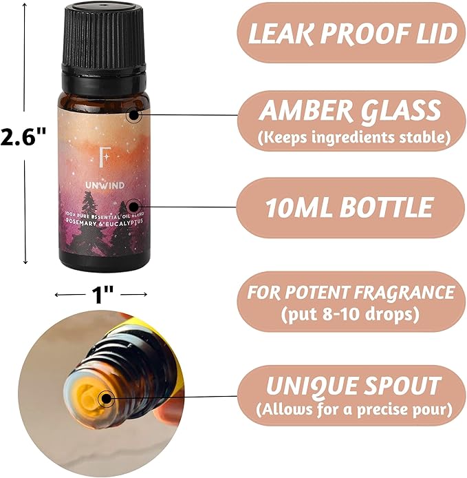 Folkulture Essential Oils for Diffuser Oil | Essential Oils Set of 3 Fragrance Oil | Diffuser Oils Scents for Home | Fragrance Oils for Diffusers - Rosemary, Eucalyptus, Lavender