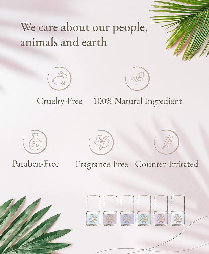 Essential Oil Roll On Blend, Orchid Oil Gift Set, Well-Being, Body Care, Massage, Relaxing, 6 Pack, 0.07oz (White-Small, Orchid)