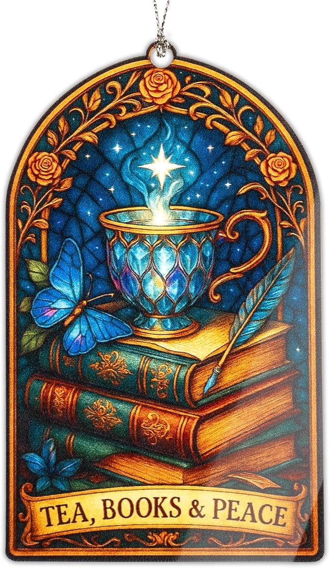 Book Ornament - Book-Lover Gifts for Women | Teacher | Librarian - Book Ornaments for Christmas Tree - Christmas Ornament 2025 - White Elephant Gifts - Xmas Tree Funny Decoration, Exchange