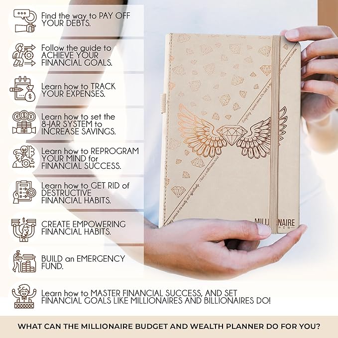 Budget Planner and Monthly Bill Organizer - Finance Planner, 12-Month Journey to Financial Freedom | Bill Payment Tracker Monthly Organizer, Money Saving & Expense Tracker | Undated Budgeting Journal