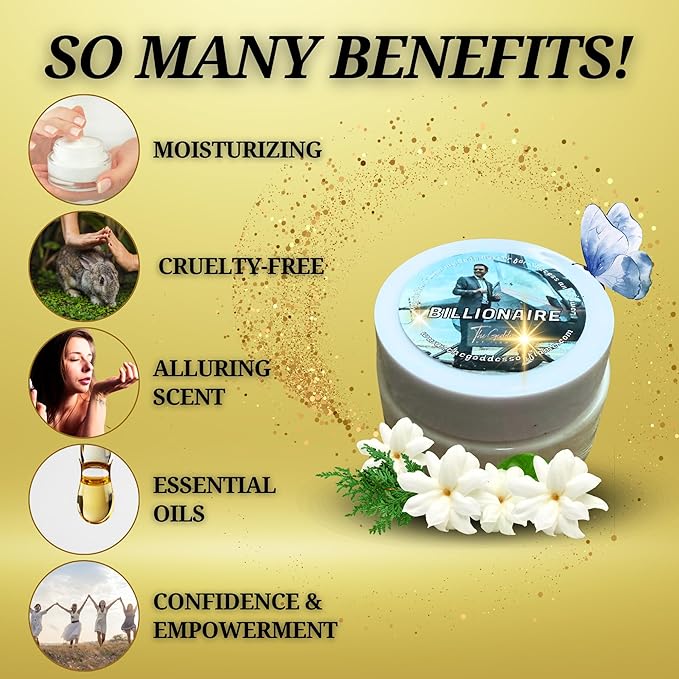 Billionaire Body Butter – Ultra-Luxurious Natural Moisturizer with Shea Butter, Vitamin E & Sunflower Oil | Manifest Wealth, Confidence & High-Value Energy | Vegan, Handmade, Abundance Ritual Skincare