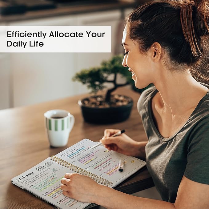 2026 Planner, Monthly and Weekly Calendar Planner for Women, January 2026 - December 2026, Hardcover Pretty 2026 Agenda Planner Book with Tabs, Spiral Bound, Perfect for School Office Home Supplies, 6.3" x 8.5" - Forest Botanica