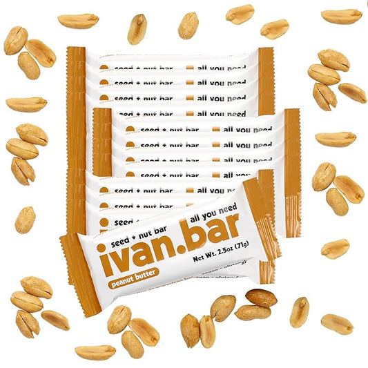 Protein Packed Energy Snack Bar | Provides Healthy Energy | Vegan, All Natural Ingredients | Soy, Dairy & Gluten Free (2.5 Ounce (Pack of 12 Bars), Peanut Butter)