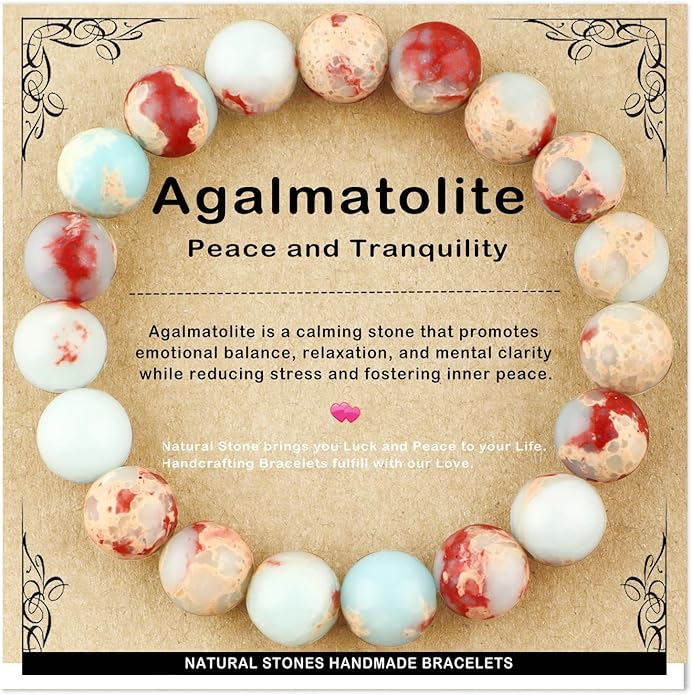 AD Beads 4mm6mm8mm10mm Handmade Bracelet - Natural Gemstone for Peace and Tranquility - Meditation, Yoga, Healing and Energy Gift for Unisex