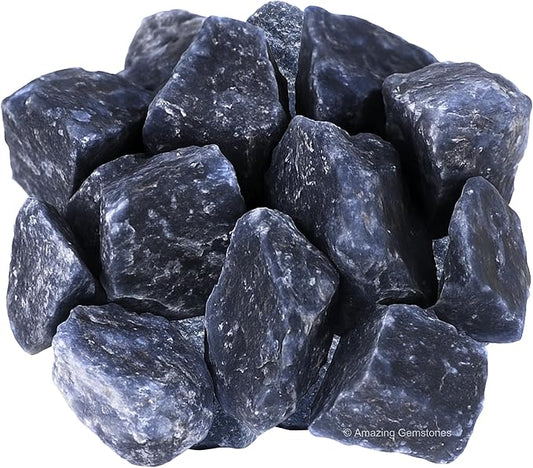 Amazing Gemstone Blue Aventurine Raw Crystals and Healing Stones, Natural Rocks for Tumbling and DIY Raw Stones and Crystals (5 Pieces)
