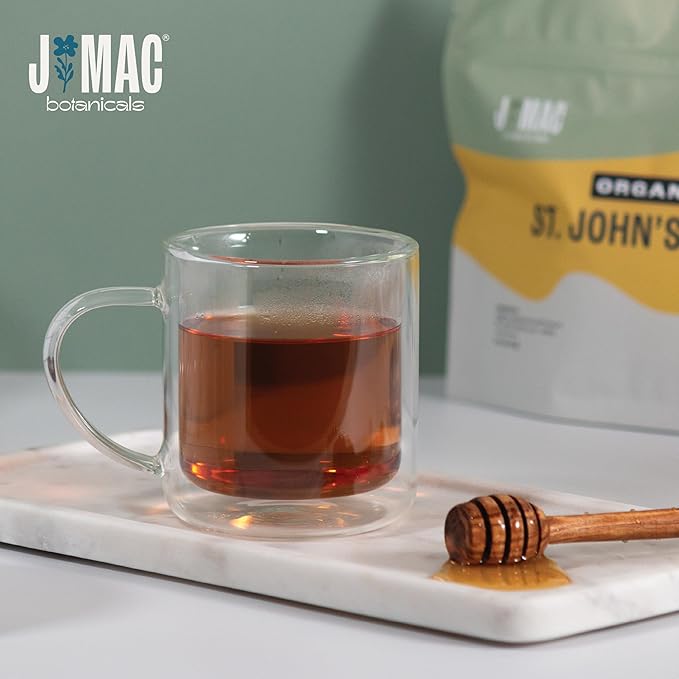 J Mac Botanicals, Organic St John's Wort herb (4 oz) loose leaf St. Johns Wort tea
