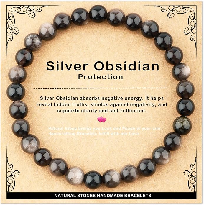 AD Beads 4mm6mm8mm10mm Handmade Bracelet - Natural Gemstone for Peace and Tranquility - Meditation, Yoga, Healing and Energy Gift for Unisex