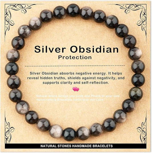 AD Beads 4mm6mm8mm10mm Handmade Bracelet - Natural Gemstone for Peace and Tranquility - Meditation, Yoga, Healing and Energy Gift for Unisex