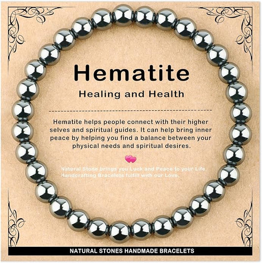 AD Beads 4mm6mm8mm10mm Handmade Bracelet - Natural Gemstone for Peace and Tranquility - Meditation, Yoga, Healing and Energy Gift for Unisex