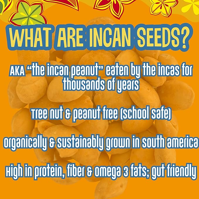 Brass Roots Organic Incan Protein Seeds - High Protein, School Safe, Nut Free, High Omega 3, Supports Gut Health, Good Source of Fiber, Shark Tank (10 oz (Pack of 1), Spicy)