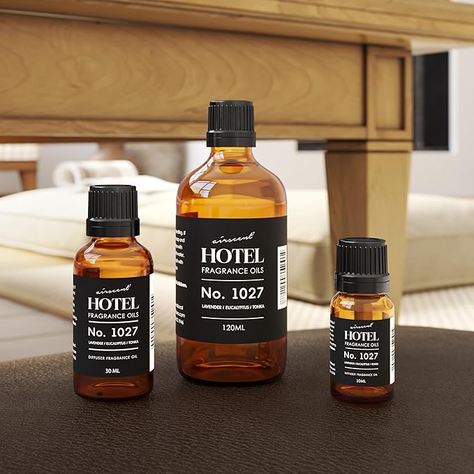 AirScent Hotel Diffuser Oil No. 1027 Inspired by The Zen Hotel Scent - Premium Fragrance Oil for Ultrasonic and Waterless Diffusers and Crafting - 30 mL, 1 fl oz Glass Bottle with Dropper