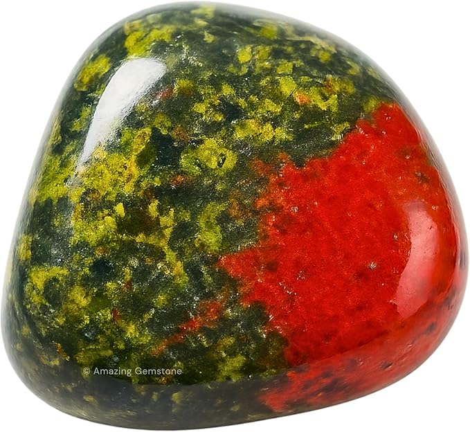 Amazing Gemstone Dragon Bloodstone Crystals and Healing Stones Tumbled - 1 oz Dragon Bloodstone Stone, Healing Stones for Energy Balance, Stress Relief - Premium Polished Gems Rocks for Meditation